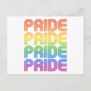 Postal Orgullo Retro Arcoíris