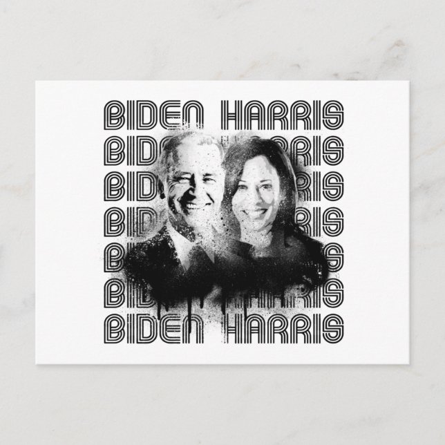 Postal Orgullo Retro Biden Harris (Anverso)