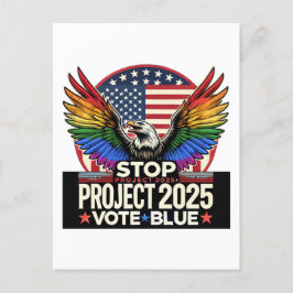 Postal Orgullo - Stop Project 2025 - Vote Azul