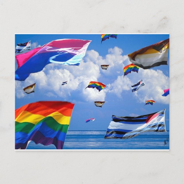 Postal "Orgullo volador" por Mark Thaler (Anverso)