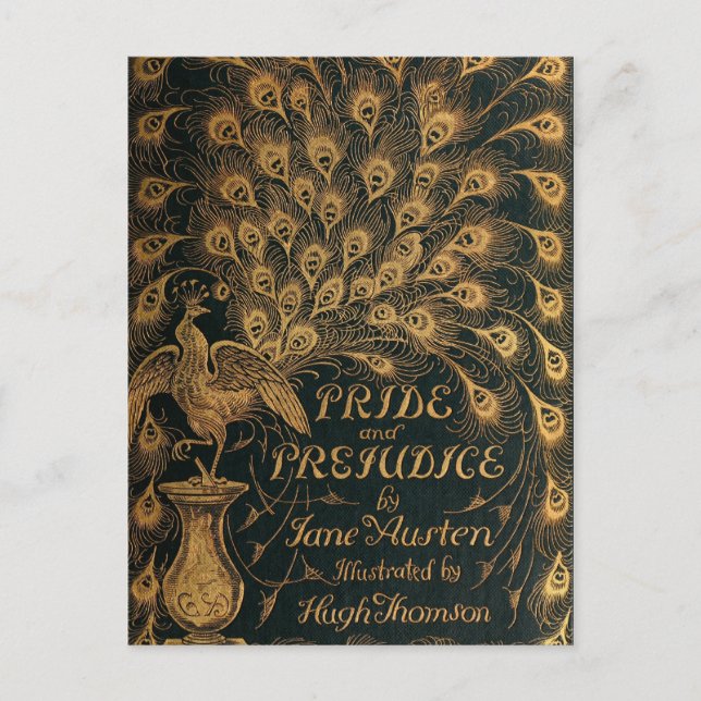 Postal Orgullo y perjuicio Jane Austen (1894) (Anverso)