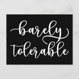 Postal Orgullo Y Prejuicio - Apenas Tolerable