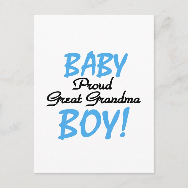 Postal Orgullosa abuela bebé camisetas y regalos (Anverso)