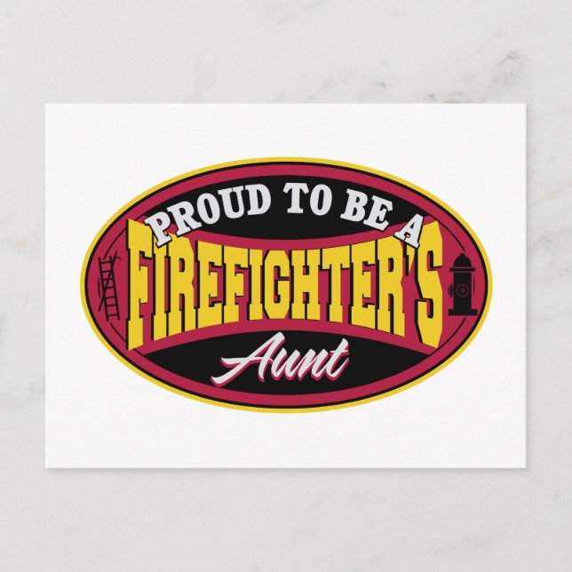 Postal Orgullosa de ser la tía de un bombero (Anverso)