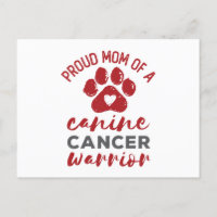 Orgullosa madre de un canino guerrero del cáncer