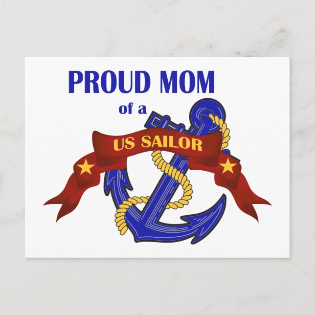 Postal Orgullosa madre de un marinero estadounidense (Anverso)