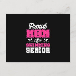 Postal Orgullosa Madre De Un Natador Senior 2021 Nadando