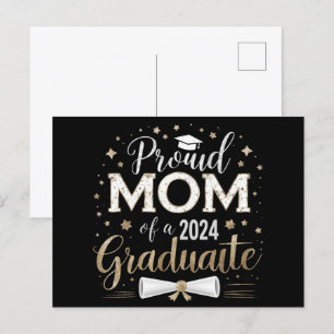 Postal Orgullosa Madre De Un Senior De La Clase Graduada 