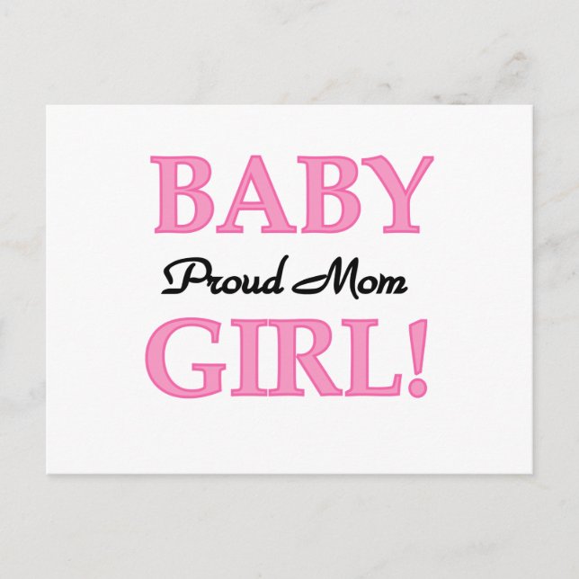 Postal Orgullosa mamá Bebé camisetas y regalos (Anverso)