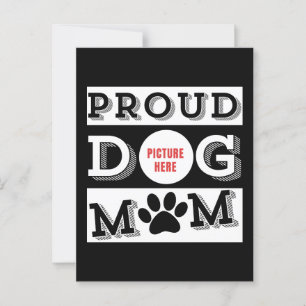 Postal Orgullosa Mamá Perro Personalizada Amante de las M