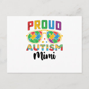 Postal Orgullosa Mimi Mamá Conciencia del Autismo