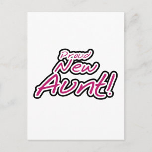 Postal Orgullosas camisetas y regalos de nueva tía