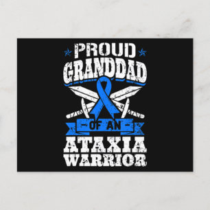 Postal Orgulloso Abuelo De Un Guerrero De Ataxia Concienc