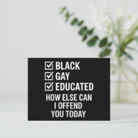 Orgulloso apoyo divertido negro gay Derechos LGBTQ