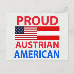 Postal Orgulloso austriaco americano