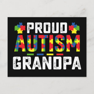 Postal Orgulloso autismo Abuelo Conciencia Familia Autist