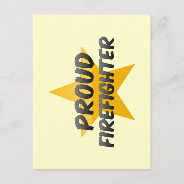 Postal Orgulloso bombero (Anverso)