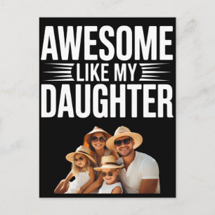 Postal Orgulloso de mi hija, orgullo familiar personaliza