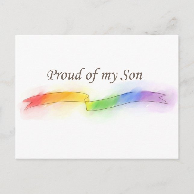 Postal Orgulloso de mi hijo (Anverso)