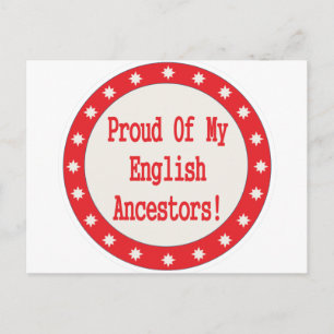 Postal Orgulloso De Mis Ancestros Ingleses