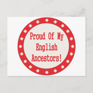 Postal Orgulloso De Mis Ancestros Ingleses