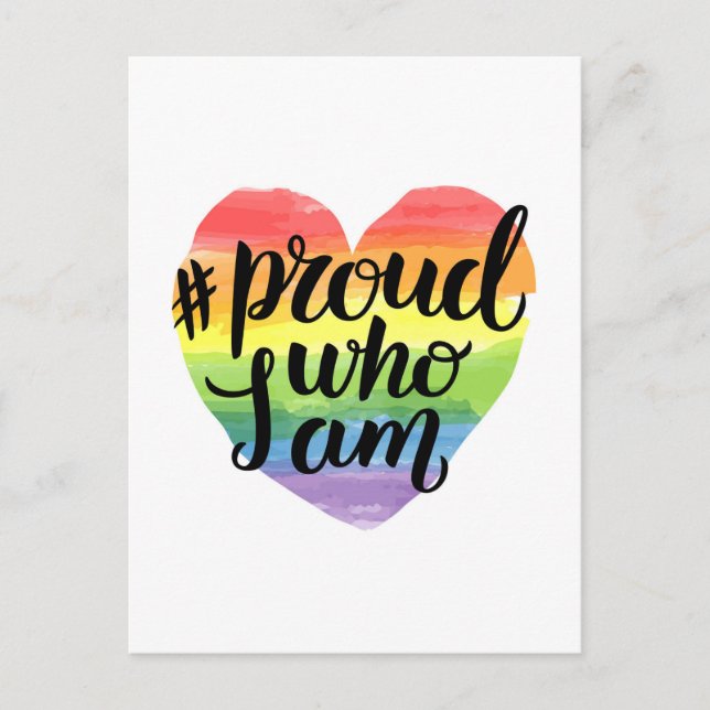 Postal Orgulloso De Quién Soy (Anverso)