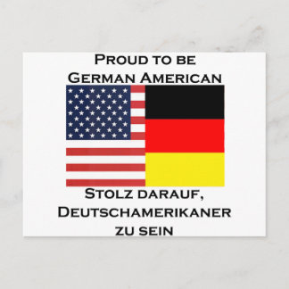 Postal Orgulloso de ser alemán-americano