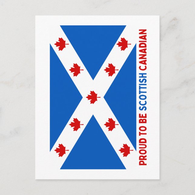 POSTAL ¡ORGULLOSO DE SER CANADIENSE ESCOCIA! (Anverso)