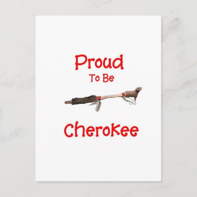 Postal Orgulloso De Ser Cherokee (Anverso)