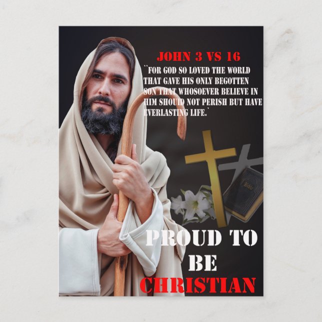 Postal Orgulloso De Ser Cristiano (Anverso)