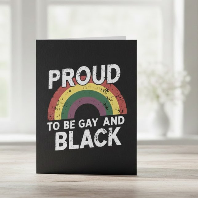 Postal Orgulloso De Ser Gay Y Mes Del Orgullo Negro 2025 (Subido por el creador)
