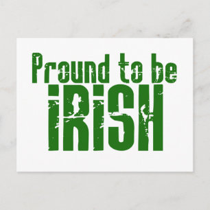 Postal Orgulloso de ser irlandés