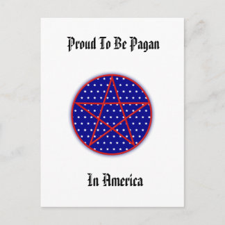 Postal Orgulloso De Ser Pagano En La Postcard Estadounide