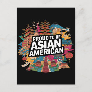 Postal Orgulloso de ser una América asiática