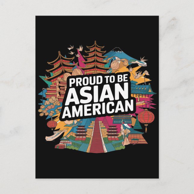Postal Orgulloso de ser una América asiática (Anverso)