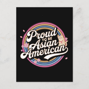 Postal Orgulloso de ser una América asiática