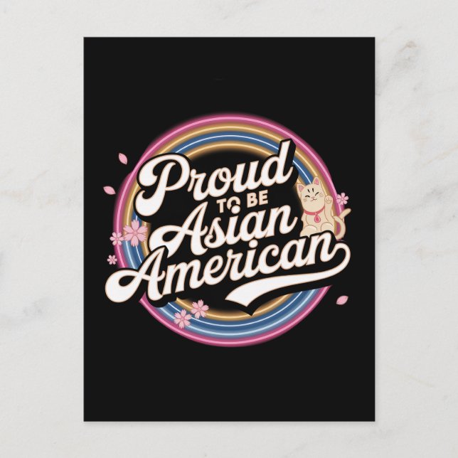 Postal Orgulloso de ser una América asiática (Anverso)