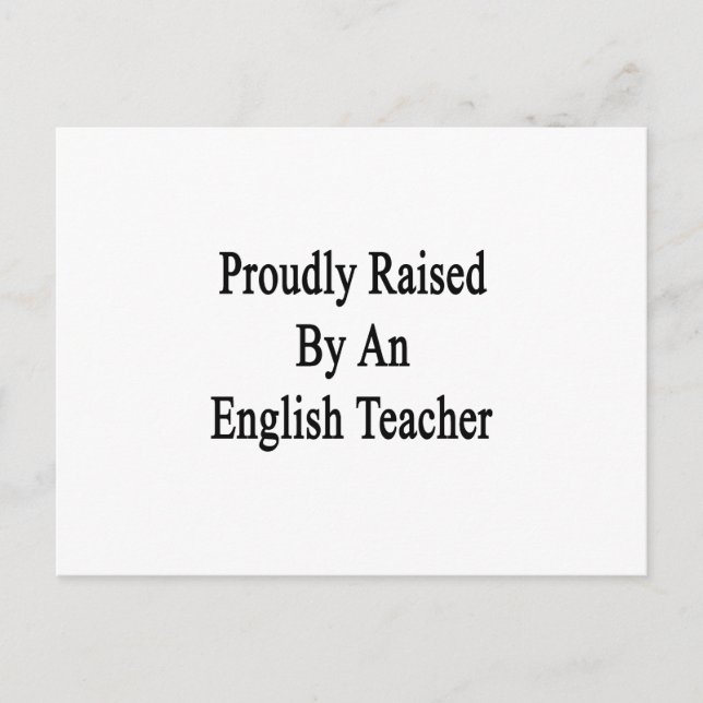 Postal Orgulloso De Un Profesor De Inglés (Anverso)