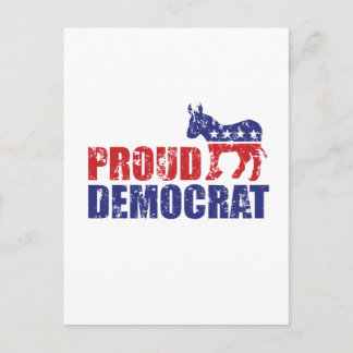 Postal Orgulloso Donkey demócrata preocupado