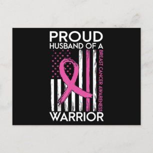 Postal Orgulloso Esposo De Un Guerrero Que Apoya El Cánce
