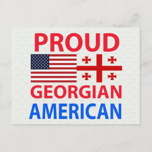 Postal Orgulloso Georgiano Americano
