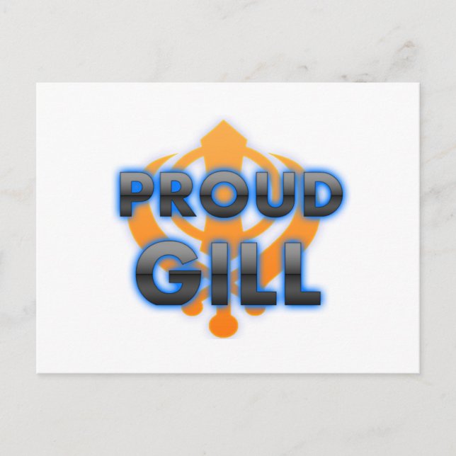 Postal Orgulloso Gill, orgullo de Gill (Anverso)