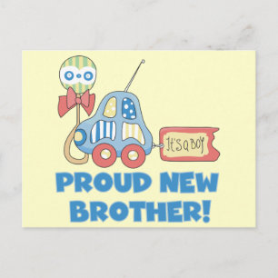 Postal Orgulloso Hermano Nuevo - Es un Niño