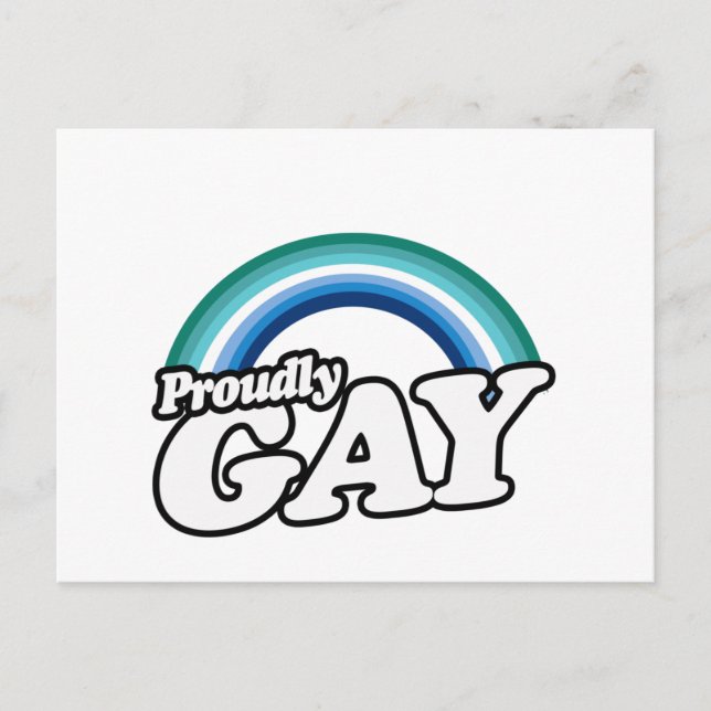 Postal Orgulloso Hombre Gay (Anverso)