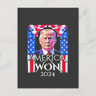 Postal Orgulloso Maga Estadounidense Trump ganó el Día de