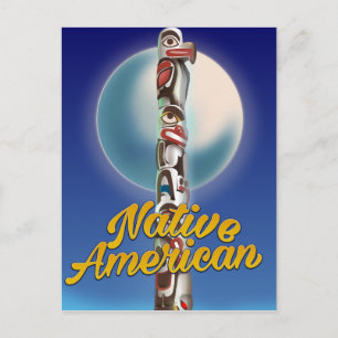 Postal Orgulloso nativo americano