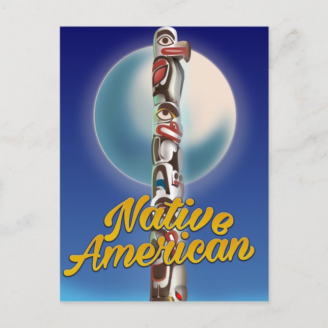 Postal Orgulloso nativo americano (Anverso)