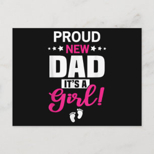 Postal Orgulloso Nuevo Padre Es Una Niña