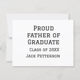 Postal Orgulloso padre de la clase de graduados de 20XX a