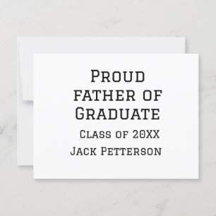 Postal Orgulloso padre de la clase de graduados de 20XX a